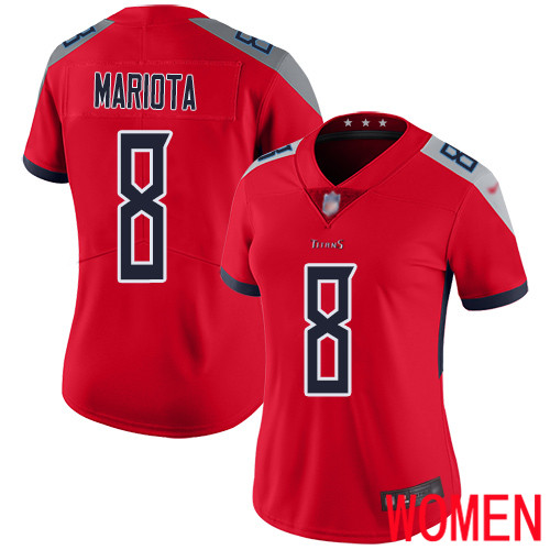 Tennessee Titans Limited Red Women Marcus Mariota Jersey NFL Football #8 Inverted Legend->tennessee titans->NFL Jersey